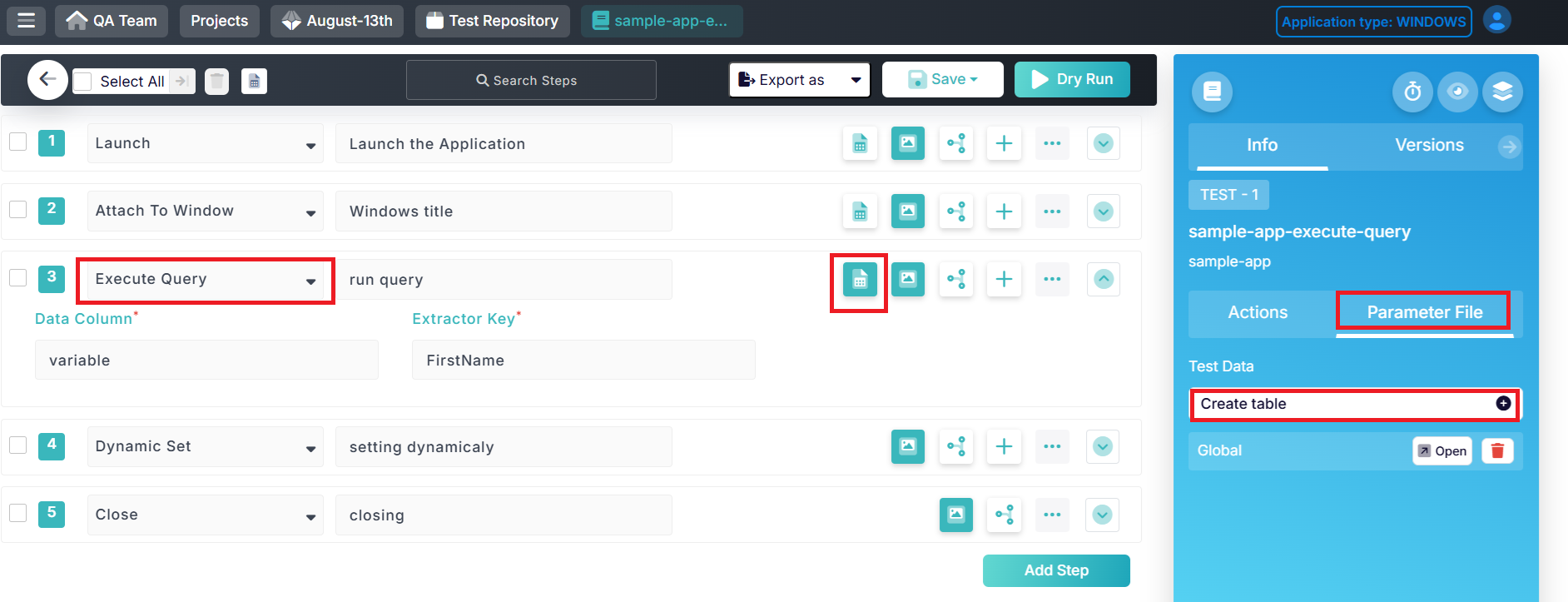 Execute Query - Paramerized