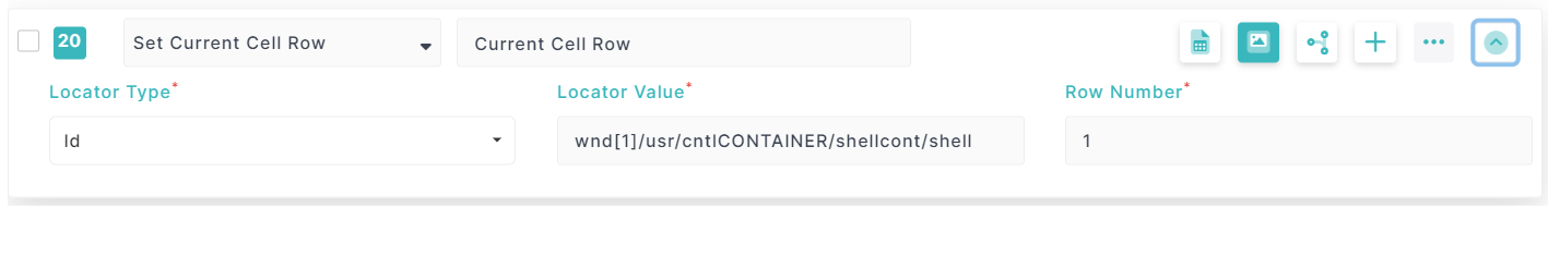 Set Current Cell Row