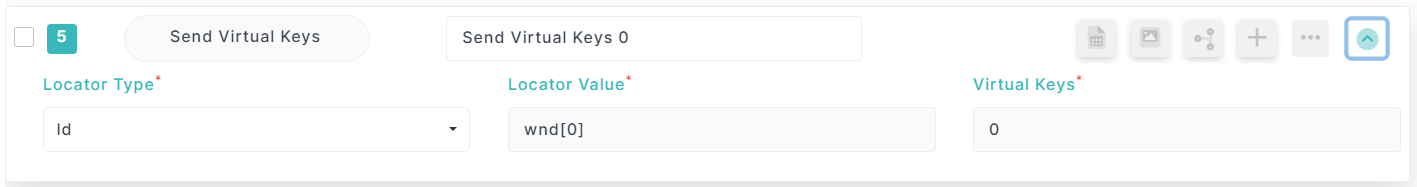 Send Virtual Keys Action