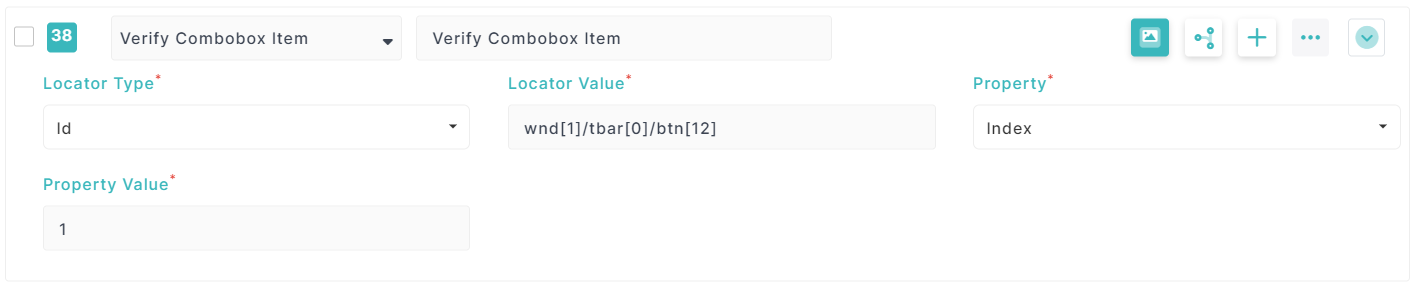 Verify ComboBox Item Action